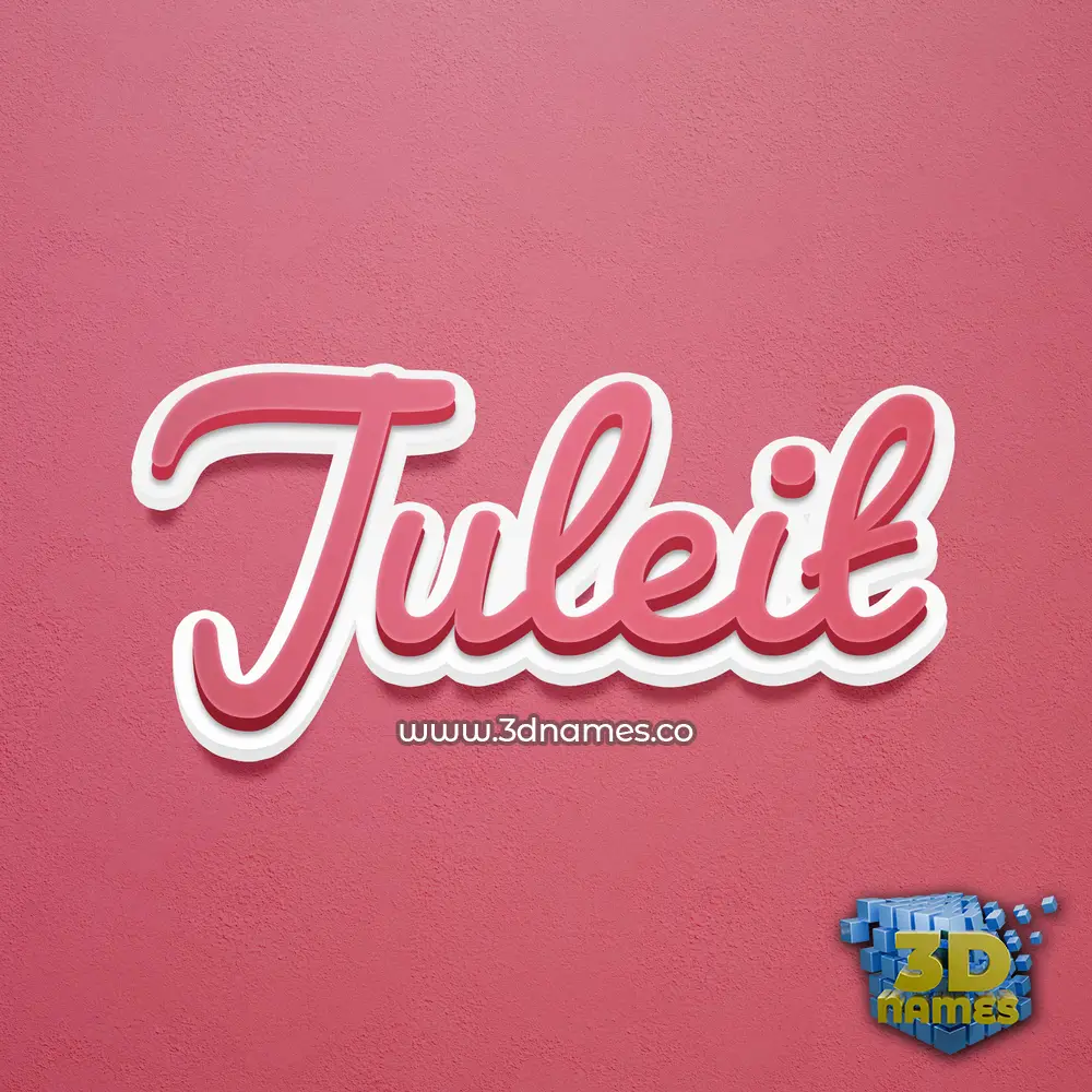 juleit in Red Scribble style - 3D name wallpaper