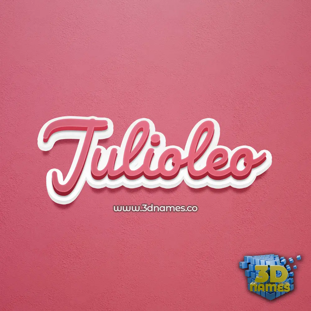 julioleo in Red Scribble style - 3D name wallpaper