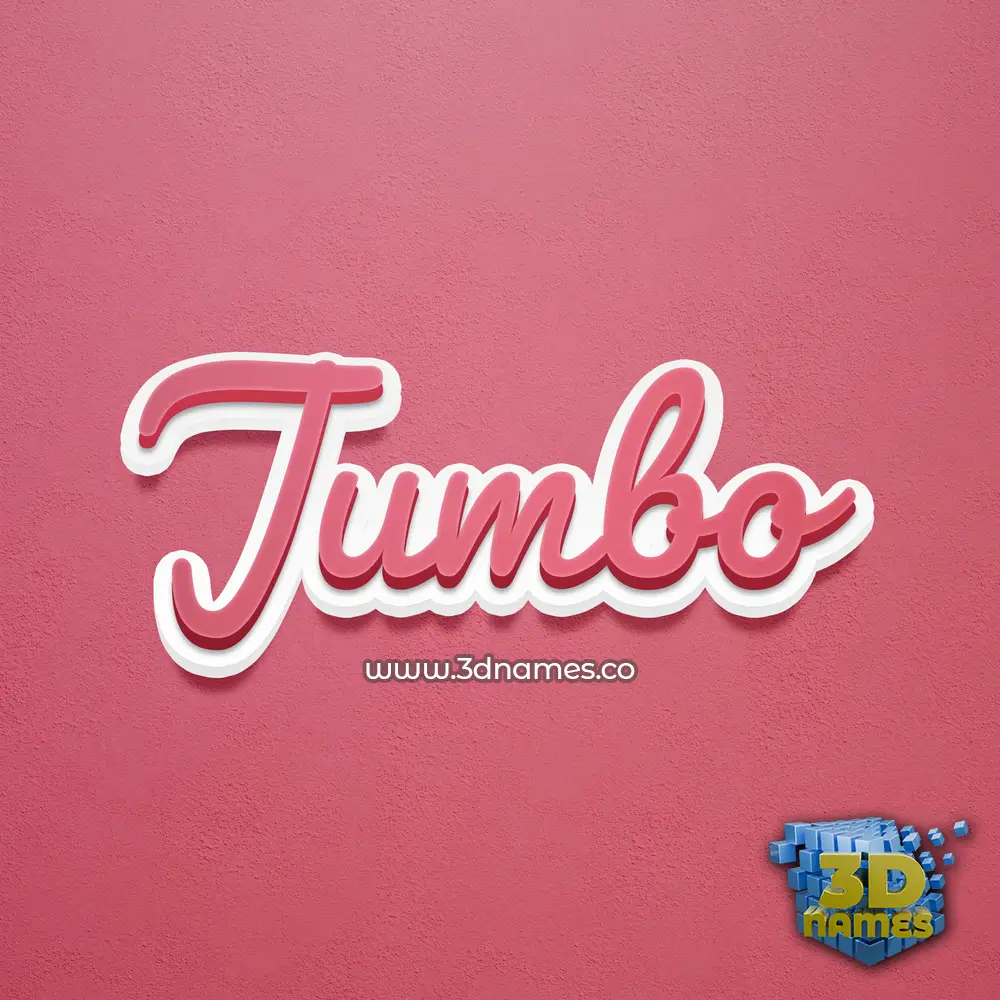jumbo in Red Scribble style - 3D name wallpaper jumbo in Red Scribble style - 3D name wallpaper