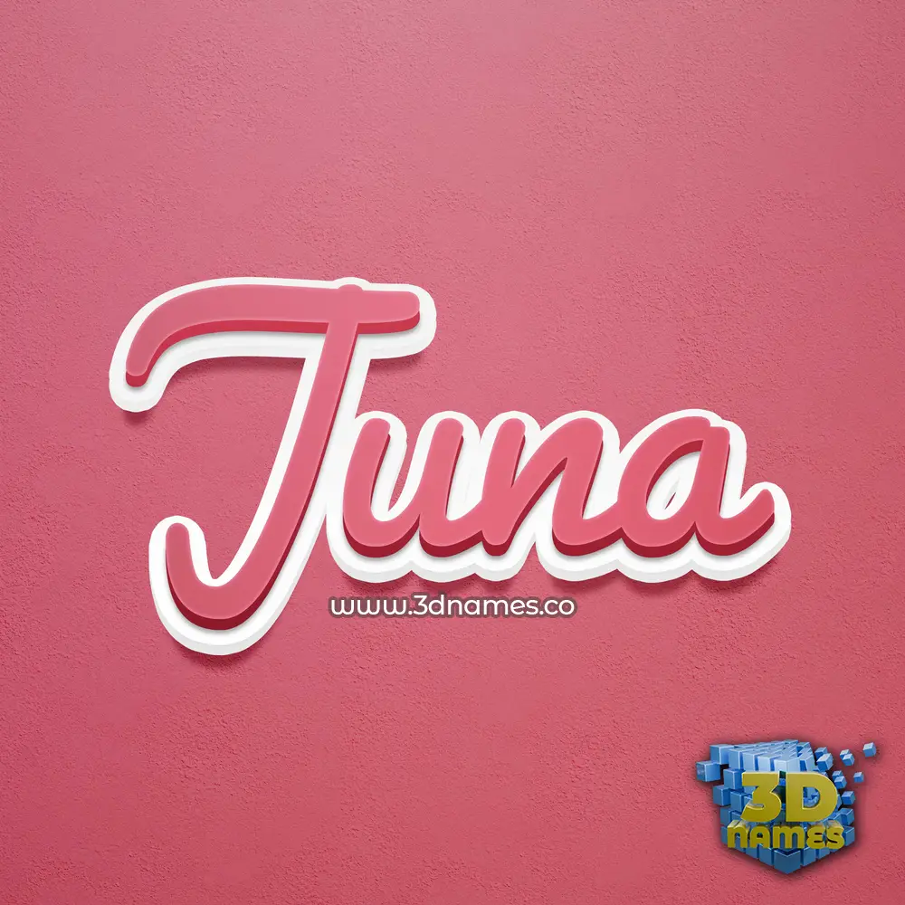 juna in Red Scribble style - 3D name wallpaper