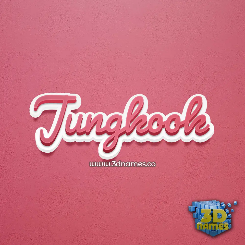 jungkook in Red Scribble style - 3D name wallpaper jungkook in Red Scribble style - 3D name wallpaper