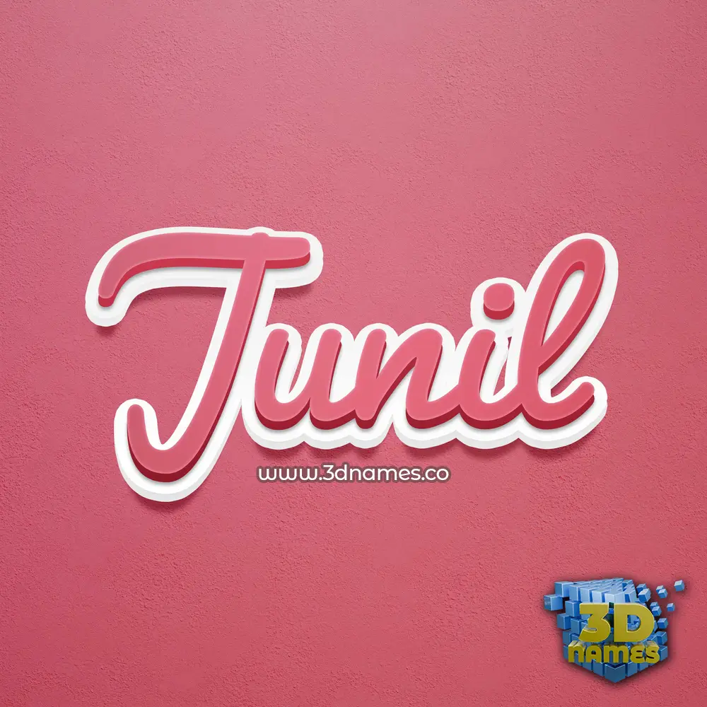 junil in Red Scribble style - 3D name wallpaper junil in Red Scribble style - 3D name wallpaper