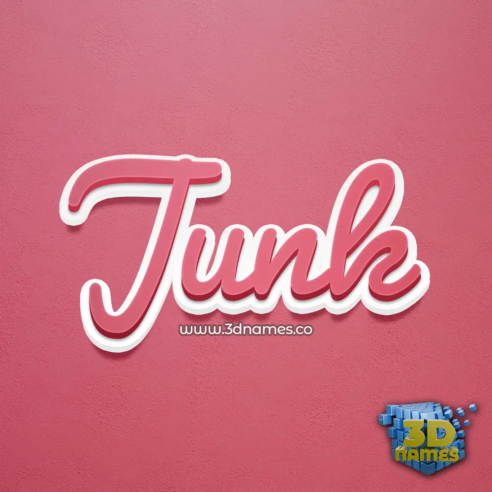 junk in Red Scribble style - 3D name wallpaper junk in Red Scribble style - 3D name wallpaper