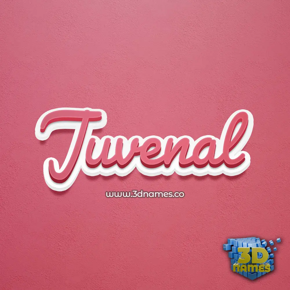 juvenal in Red Scribble style - 3D name wallpaper