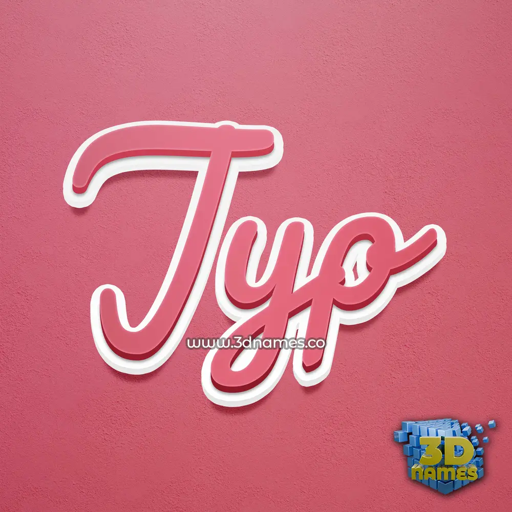 jyp in Red Scribble style - 3D name wallpaper