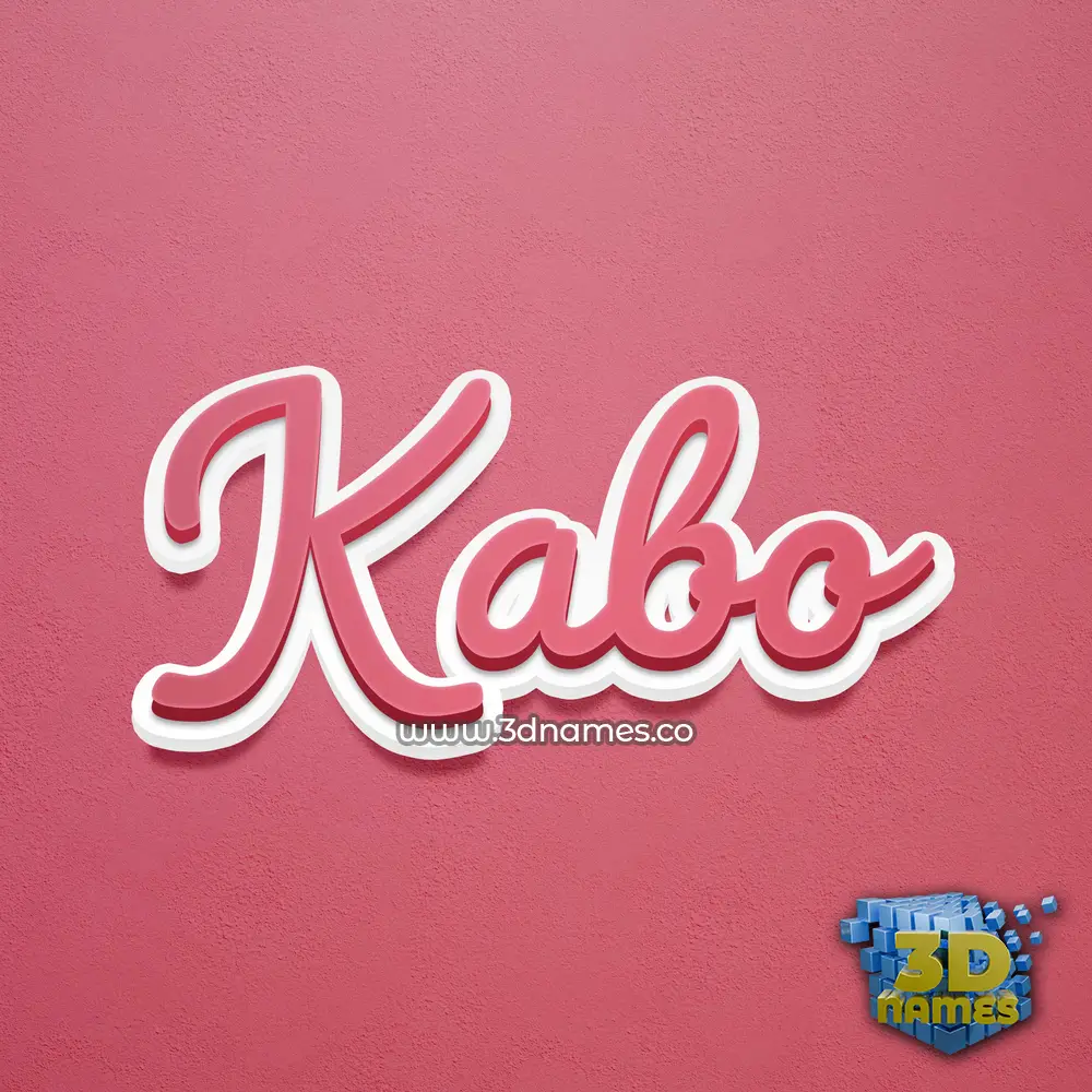kabo in Red Scribble style - 3D name wallpaper