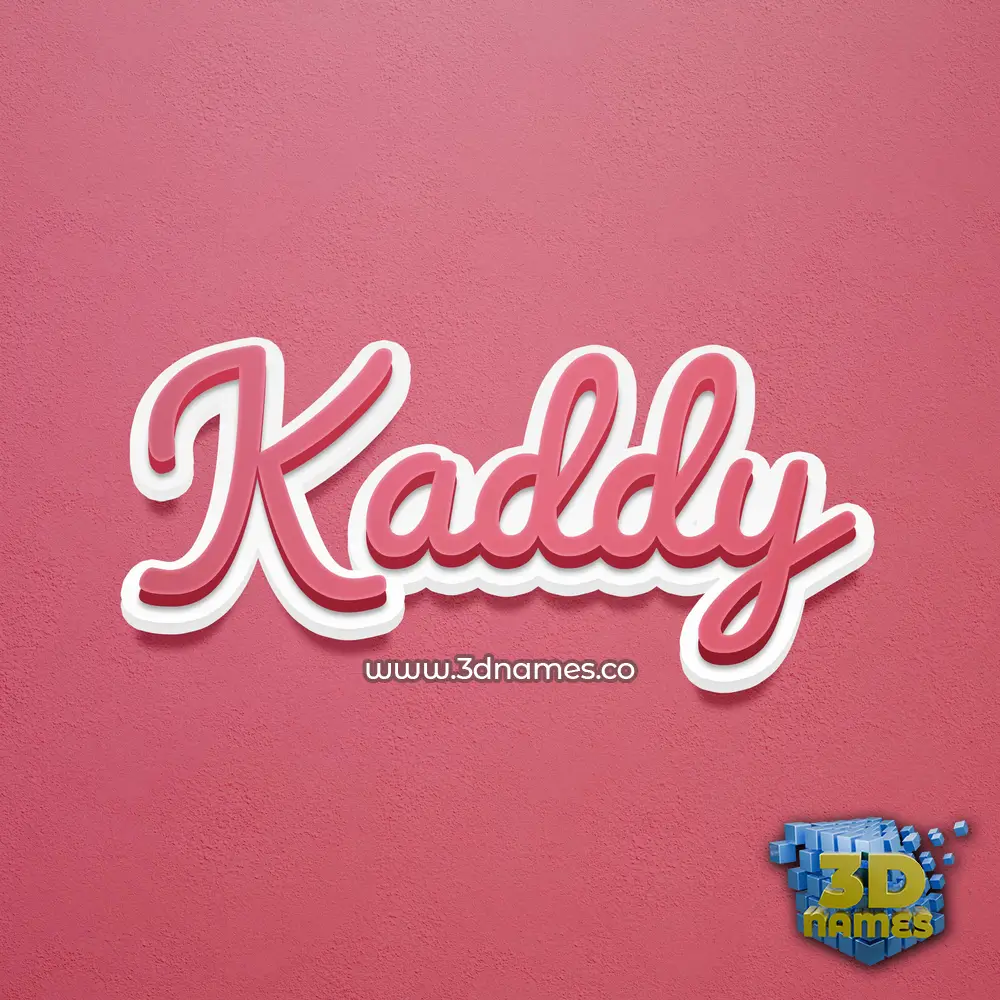 kaddy in Red Scribble style - 3D name wallpaper