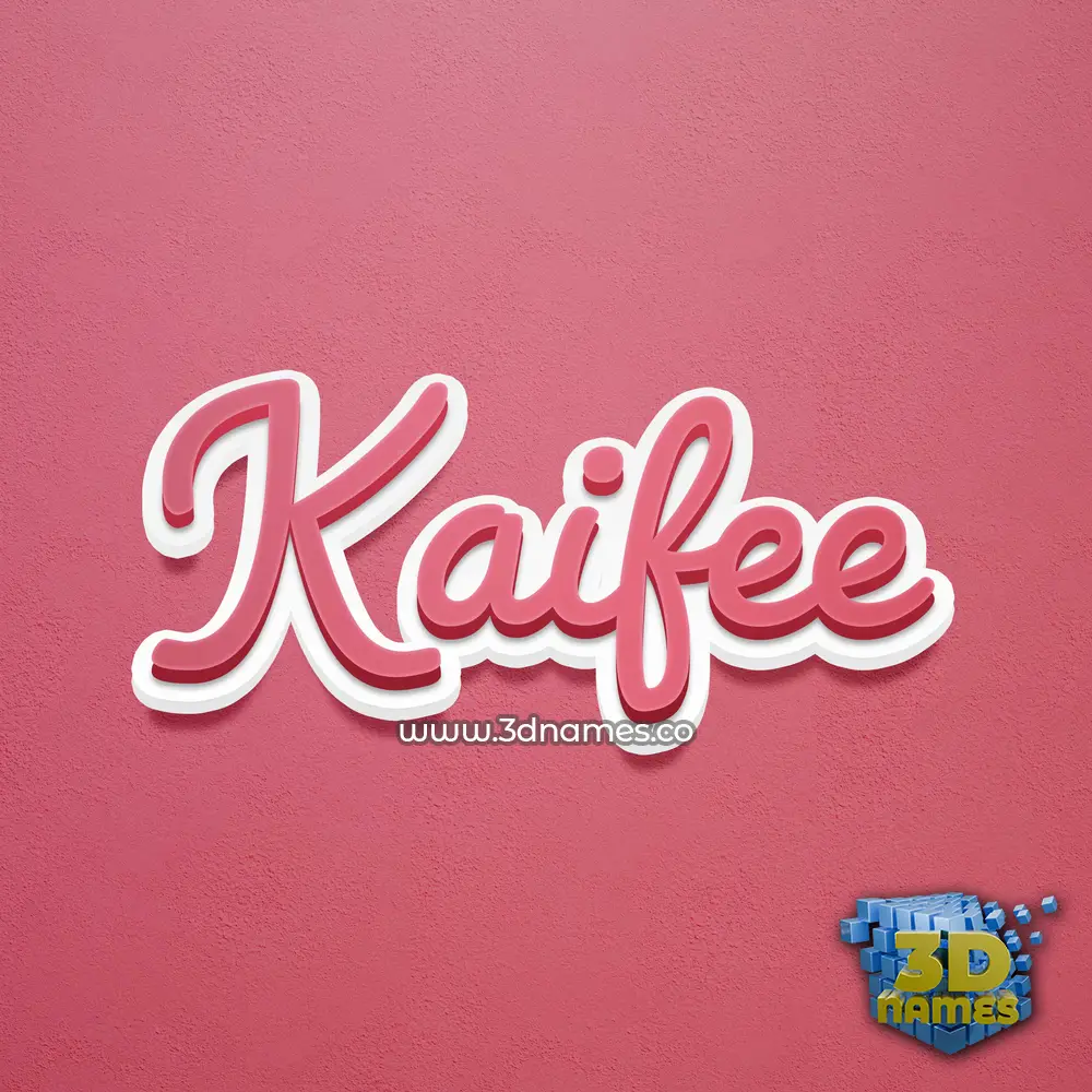 kaifee in Red Scribble style - 3D name wallpaper kaifee in Red Scribble style - 3D name wallpaper