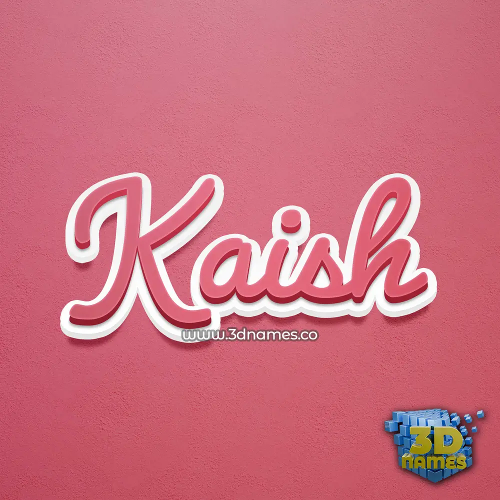 kaish in Red Scribble style - 3D name wallpaper