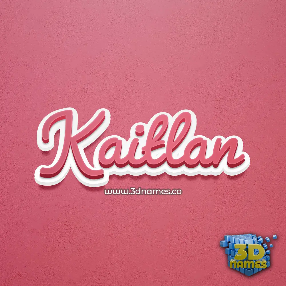 kaitlan in Red Scribble style - 3D name wallpaper