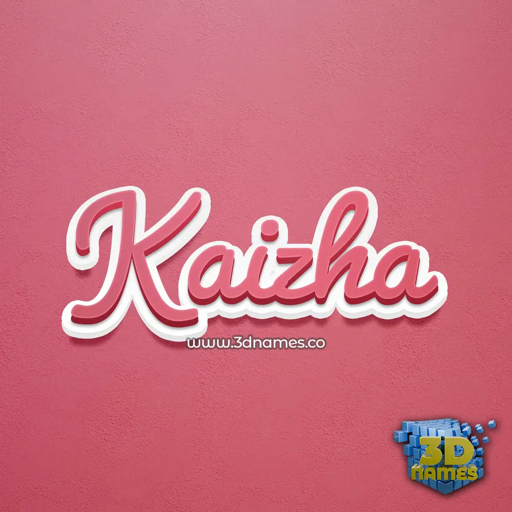 kaizha in Red Scribble style - 3D name wallpaper