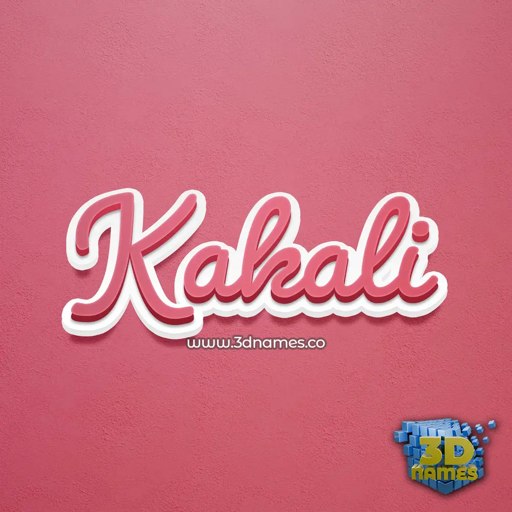kakali in Red Scribble style - 3D name wallpaper