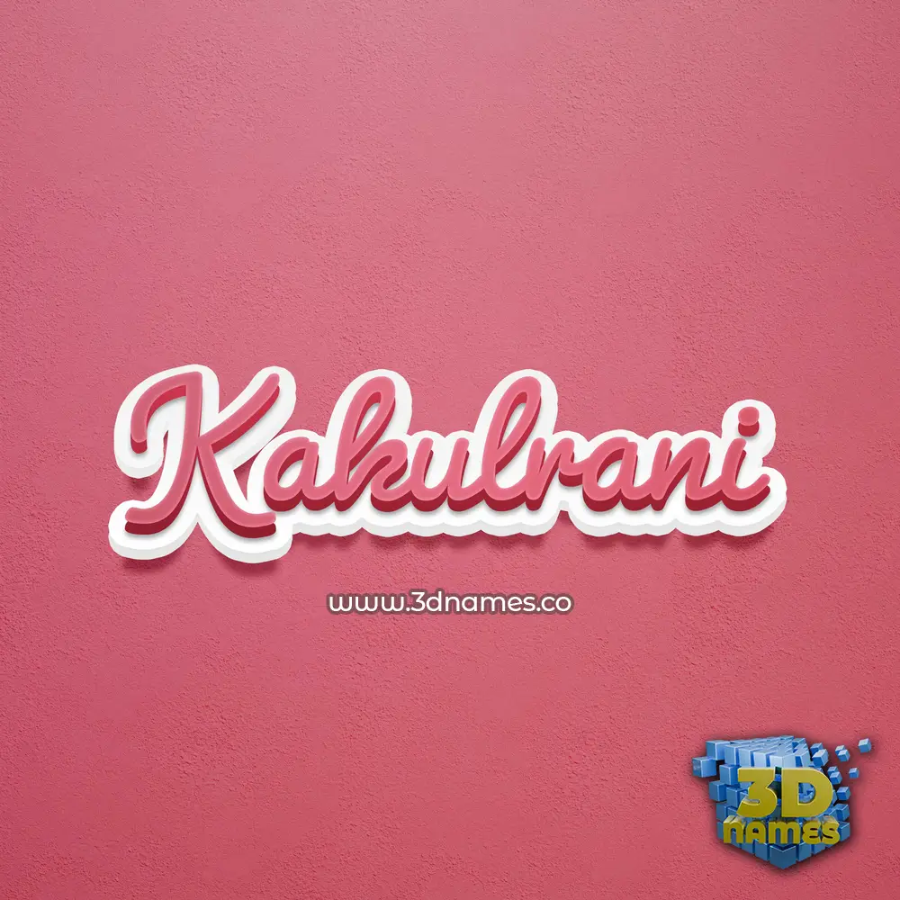 kakulrani in Red Scribble style - 3D name wallpaper kakulrani in Red Scribble style - 3D name wallpaper