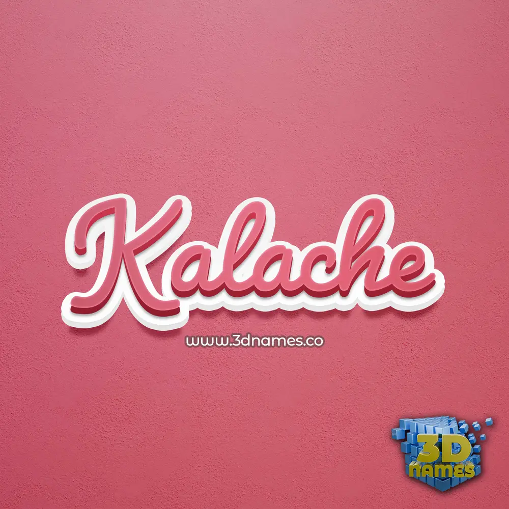 kalache in Red Scribble style - 3D name wallpaper kalache in Red Scribble style - 3D name wallpaper