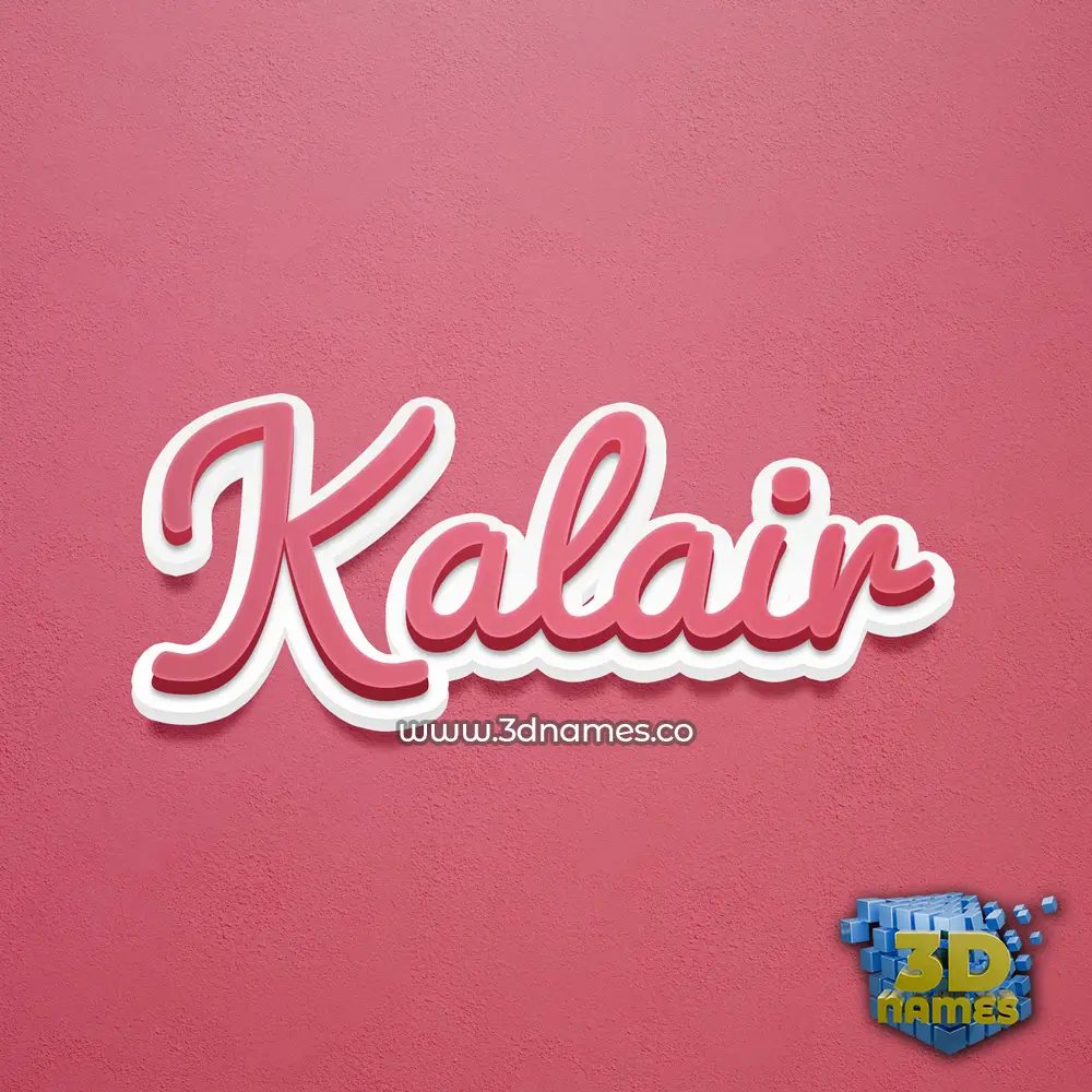 kalair in Red Scribble style - 3D name wallpaper