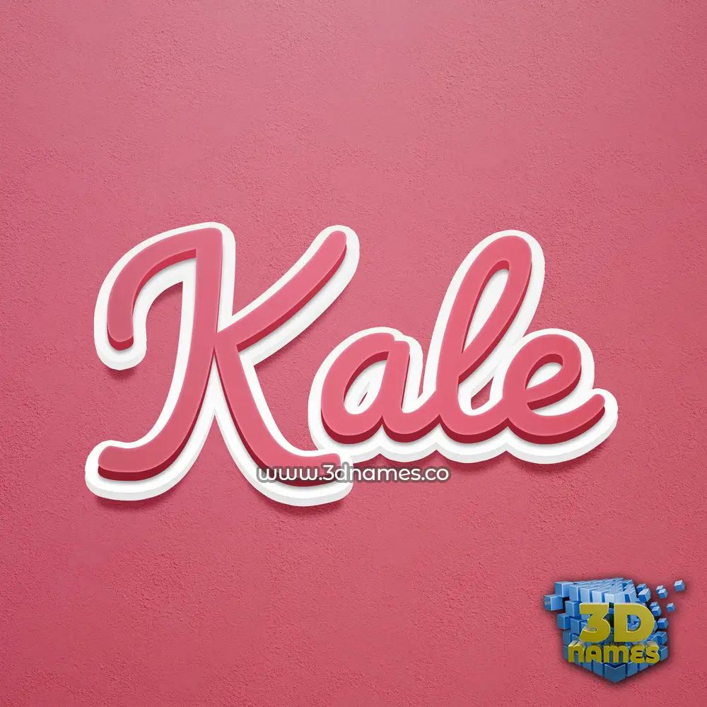 kale in Red Scribble style - 3D name wallpaper