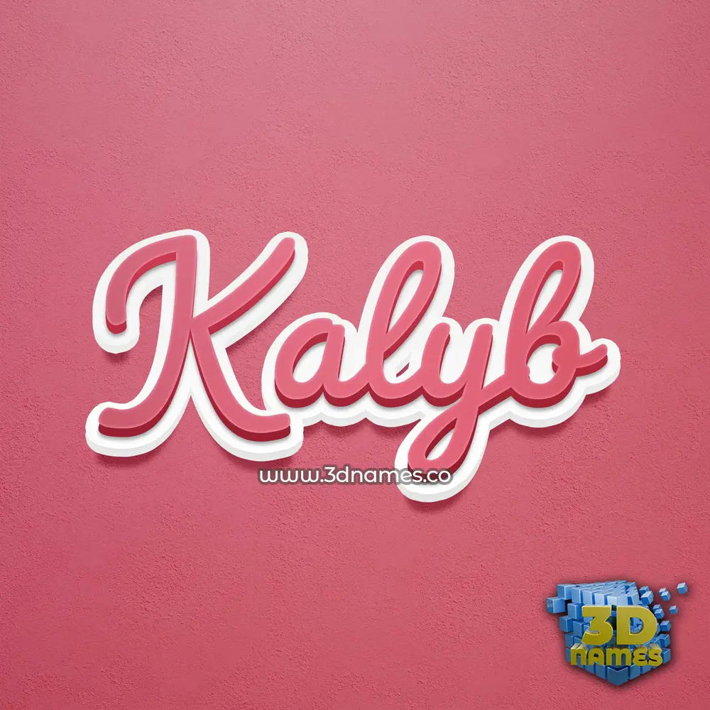 kalyb in Red Scribble style - 3D name wallpaper