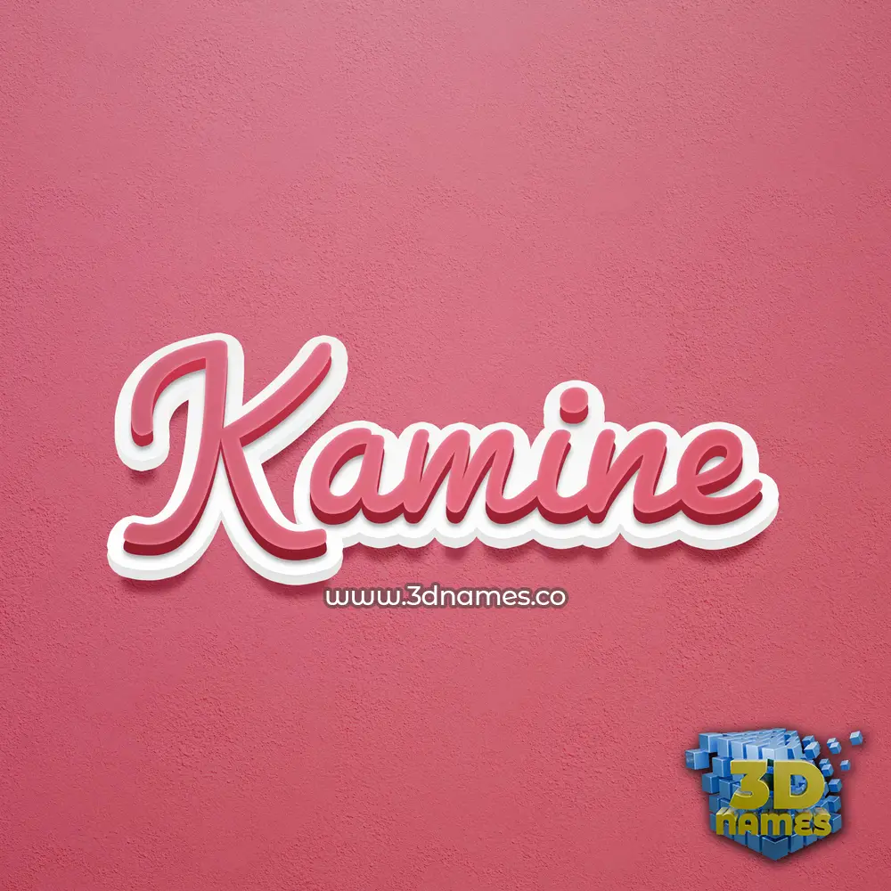 kamine in Red Scribble style - 3D name wallpaper kamine in Red Scribble style - 3D name wallpaper