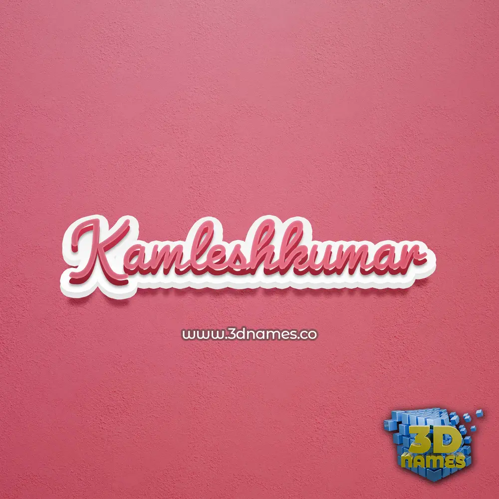 kamleshkumar in Red Scribble style - 3D name wallpaper