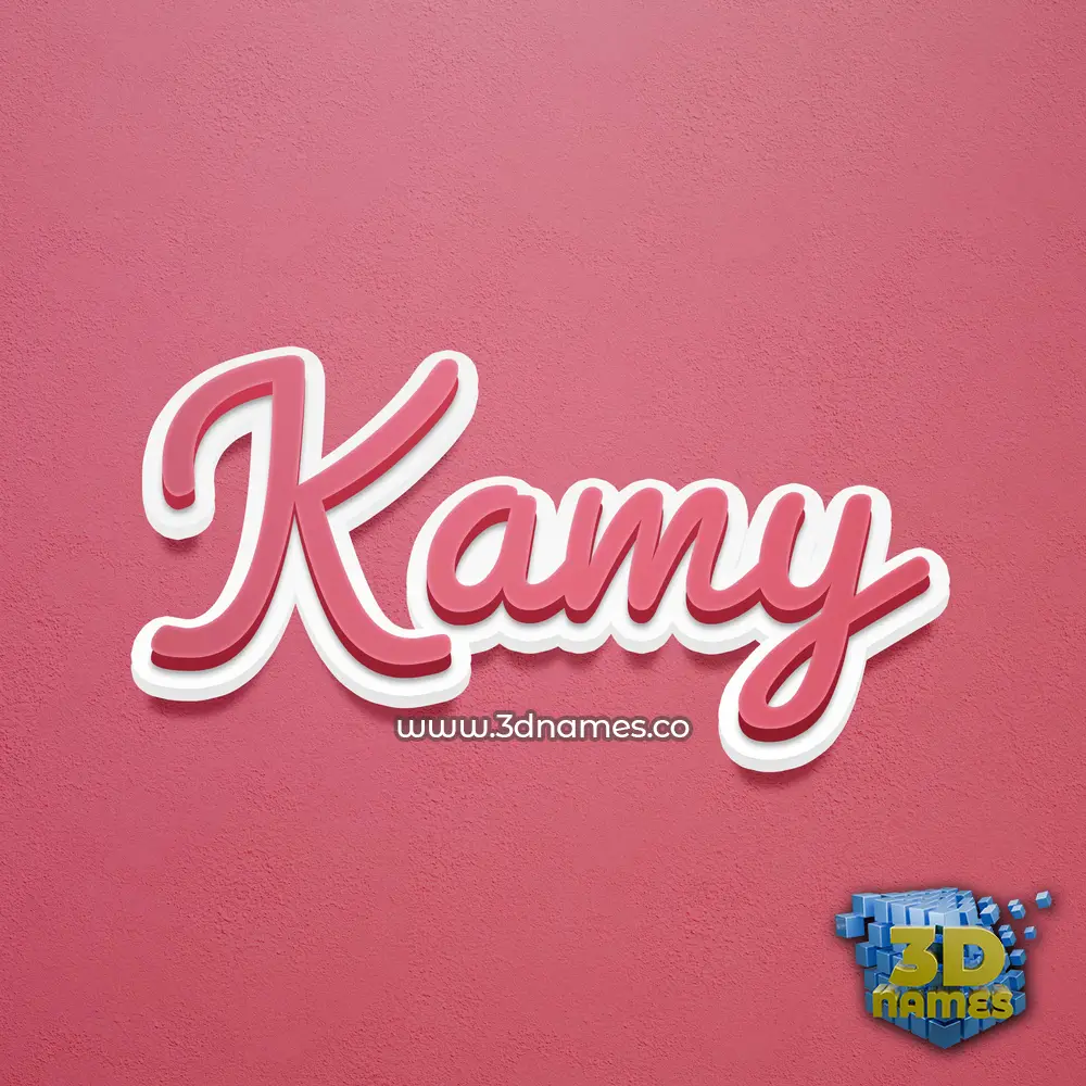 kamy in Red Scribble style - 3D name wallpaper