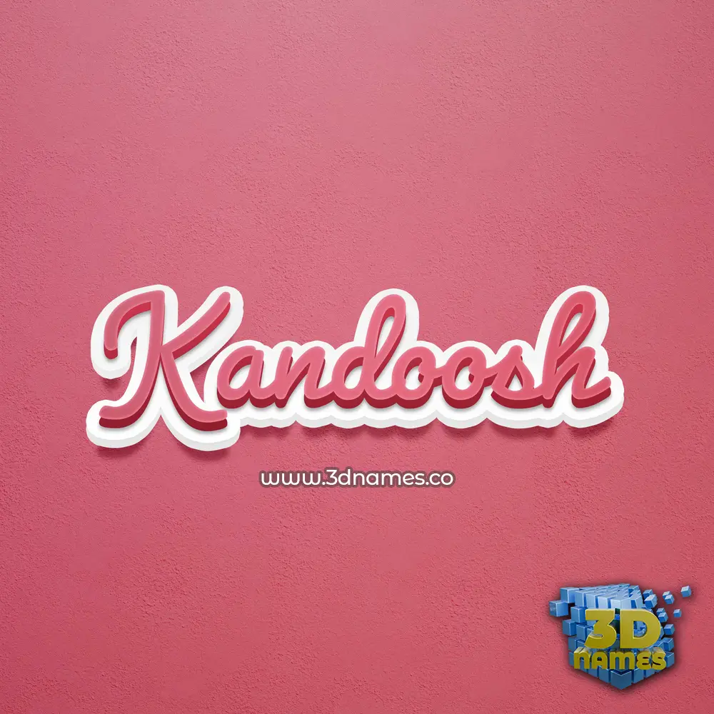 kandoosh in Red Scribble style - 3D name wallpaper kandoosh in Red Scribble style - 3D name wallpaper