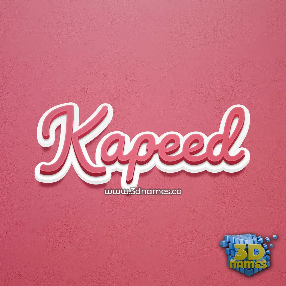 kapeed in Red Scribble style - 3D name wallpaper