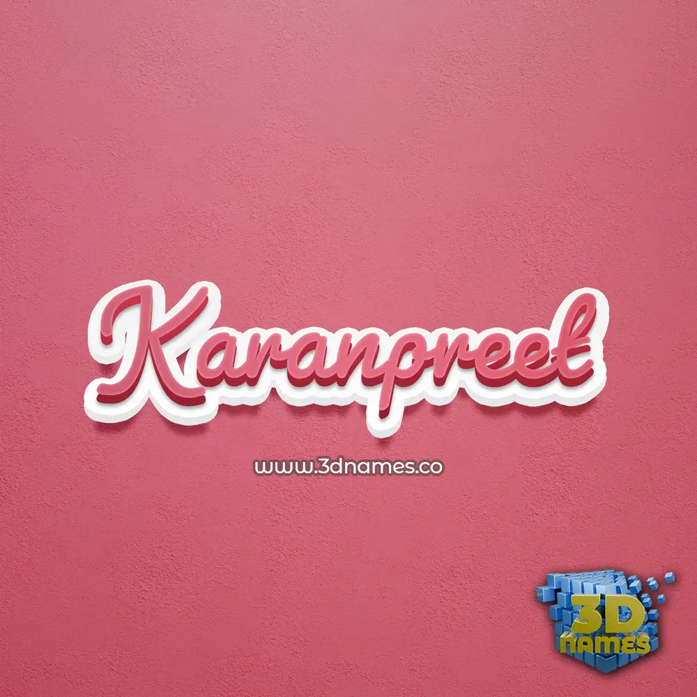 karanpreet in Red Scribble style - 3D name wallpaper