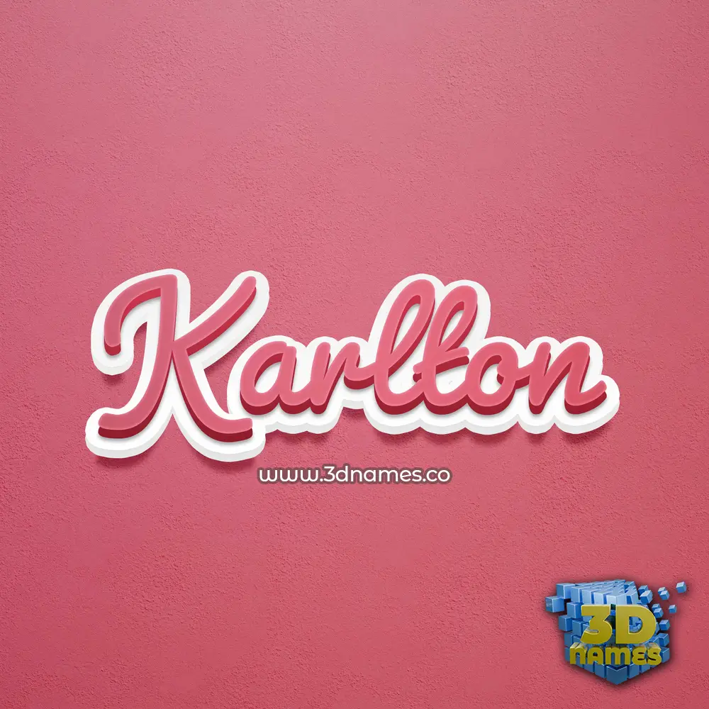 karlton in Red Scribble style - 3D name wallpaper karlton in Red Scribble style - 3D name wallpaper