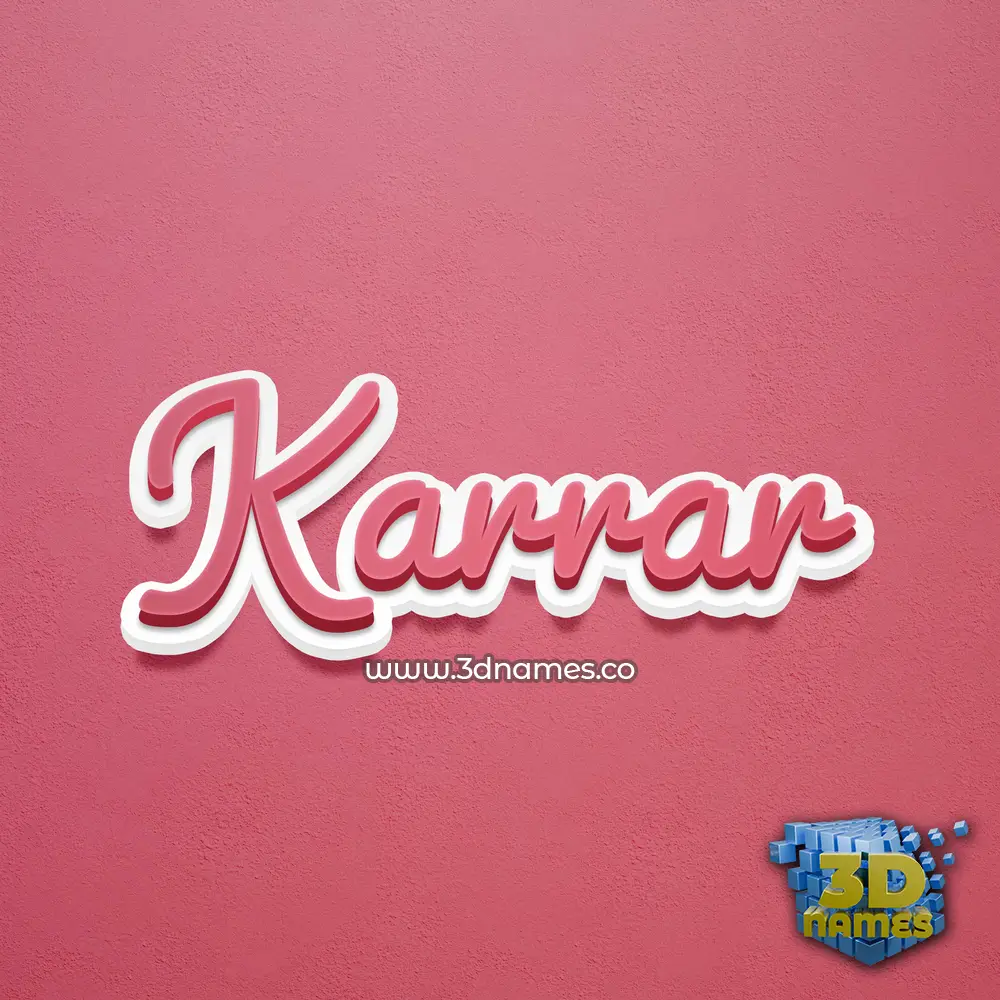karrar in Red Scribble style - 3D name wallpaper karrar in Red Scribble style - 3D name wallpaper