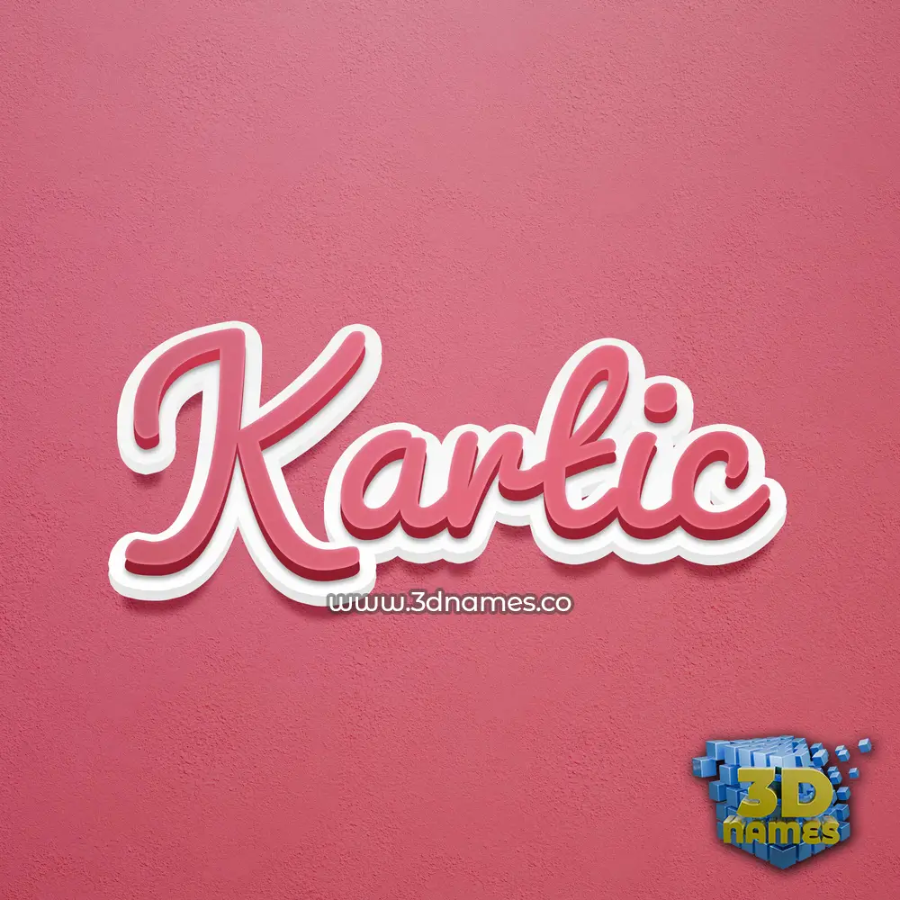 kartic in Red Scribble style - 3D name wallpaper kartic in Red Scribble style - 3D name wallpaper