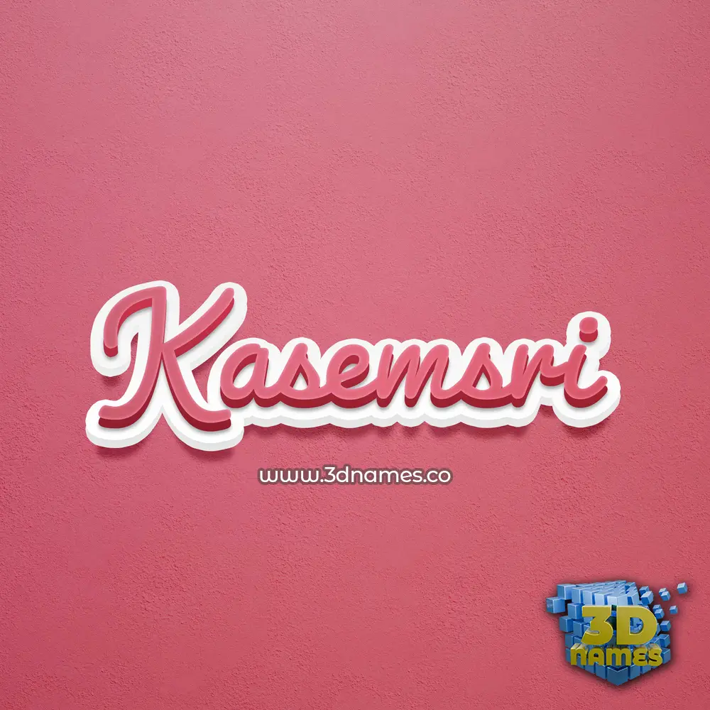 kasemsri in Red Scribble style - 3D name wallpaper