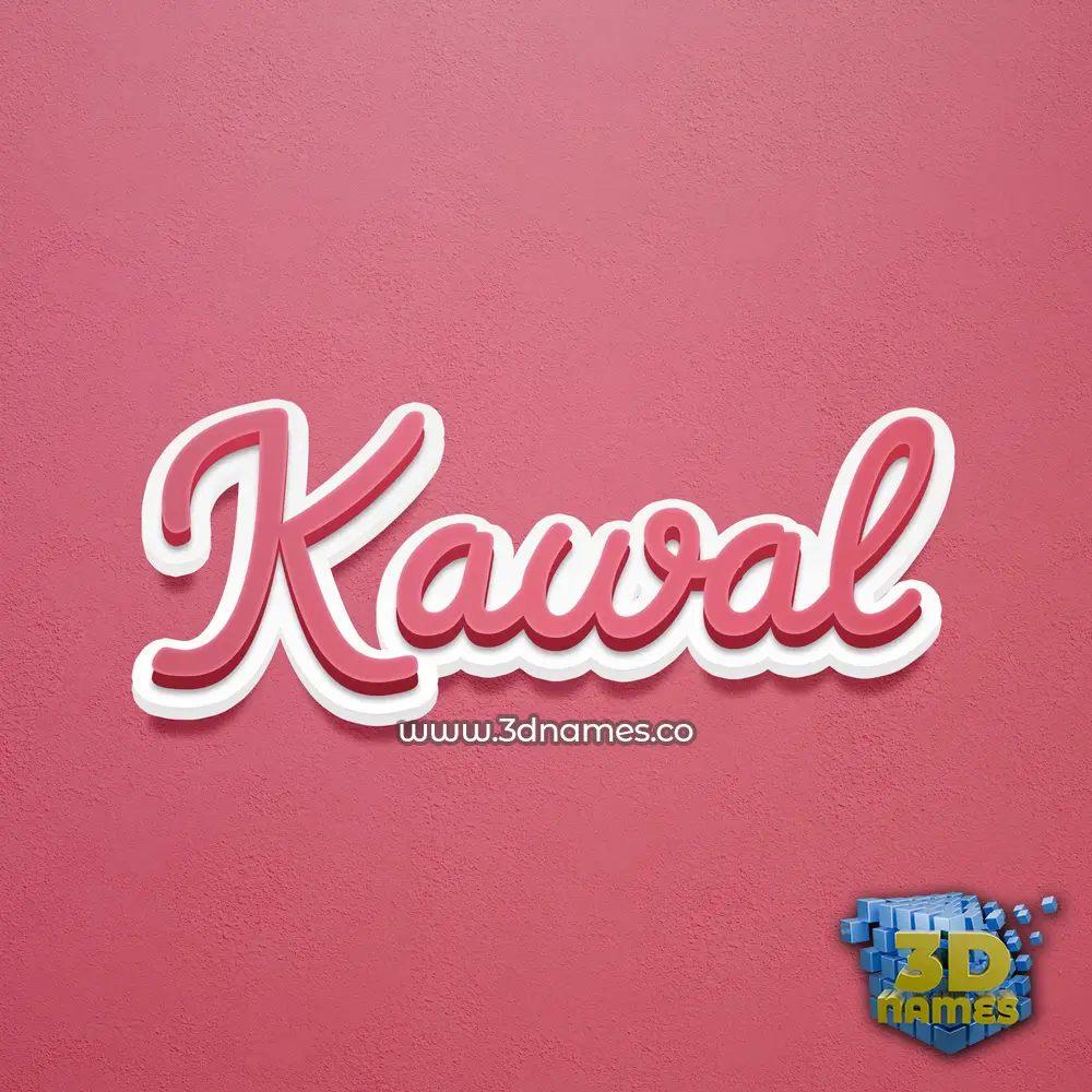 kawal in Red Scribble style - 3D name wallpaper