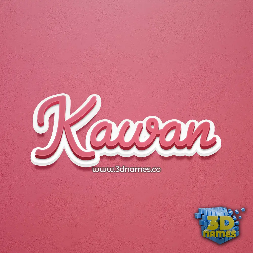 kawan in Red Scribble style - 3D name wallpaper kawan in Red Scribble style - 3D name wallpaper