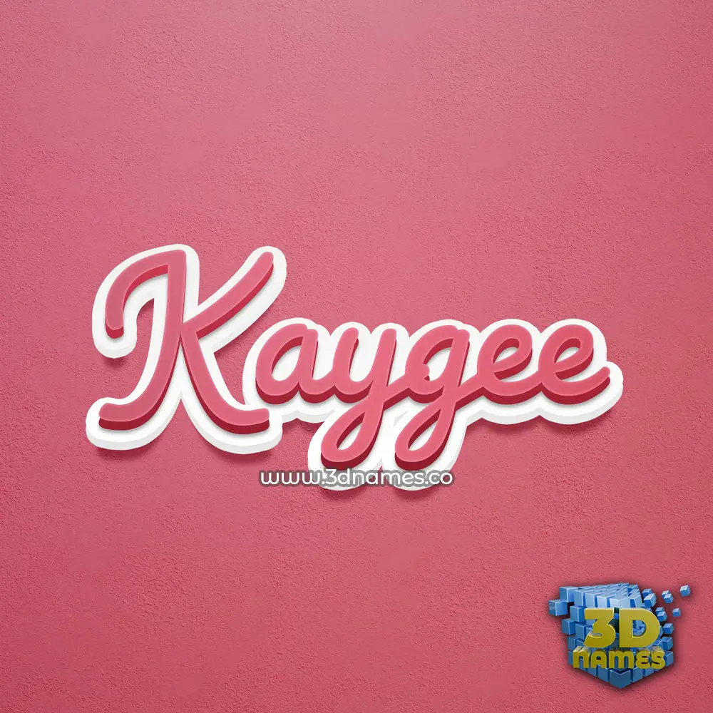 kaygee in Red Scribble style - 3D name wallpaper