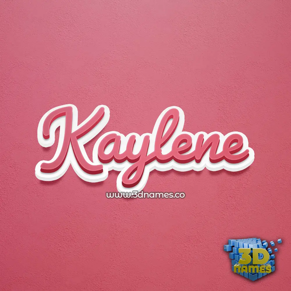 kaylene in Red Scribble style - 3D name wallpaper