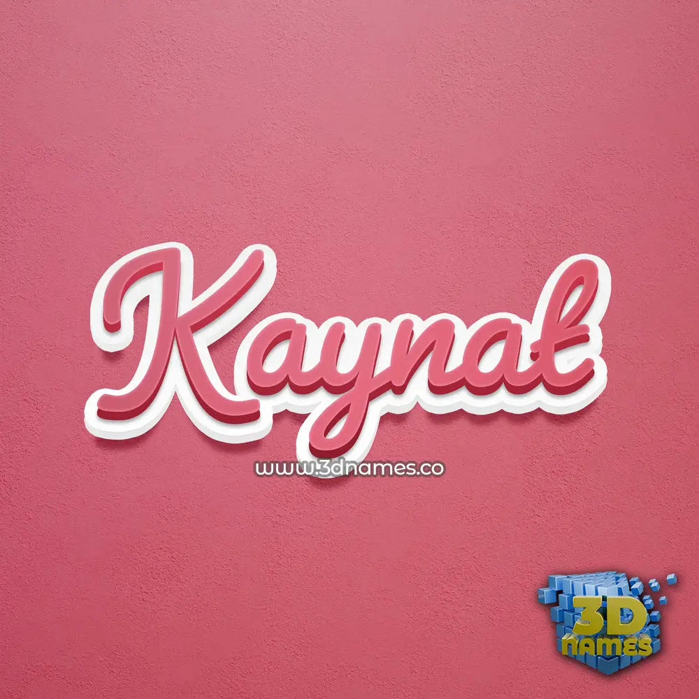 kaynat in Red Scribble style - 3D name wallpaper