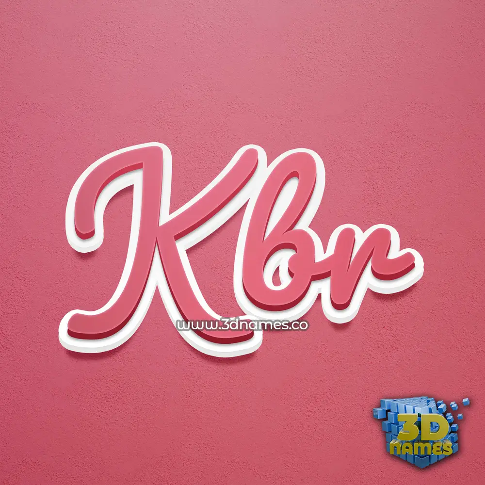 kbr in Red Scribble style - 3D name wallpaper kbr in Red Scribble style - 3D name wallpaper