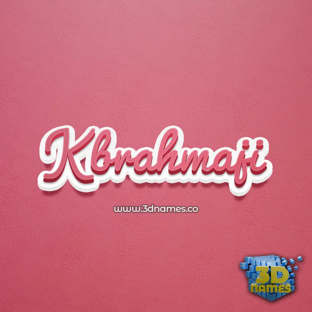 kbrahmaji in Red Scribble style - 3D name wallpaper
