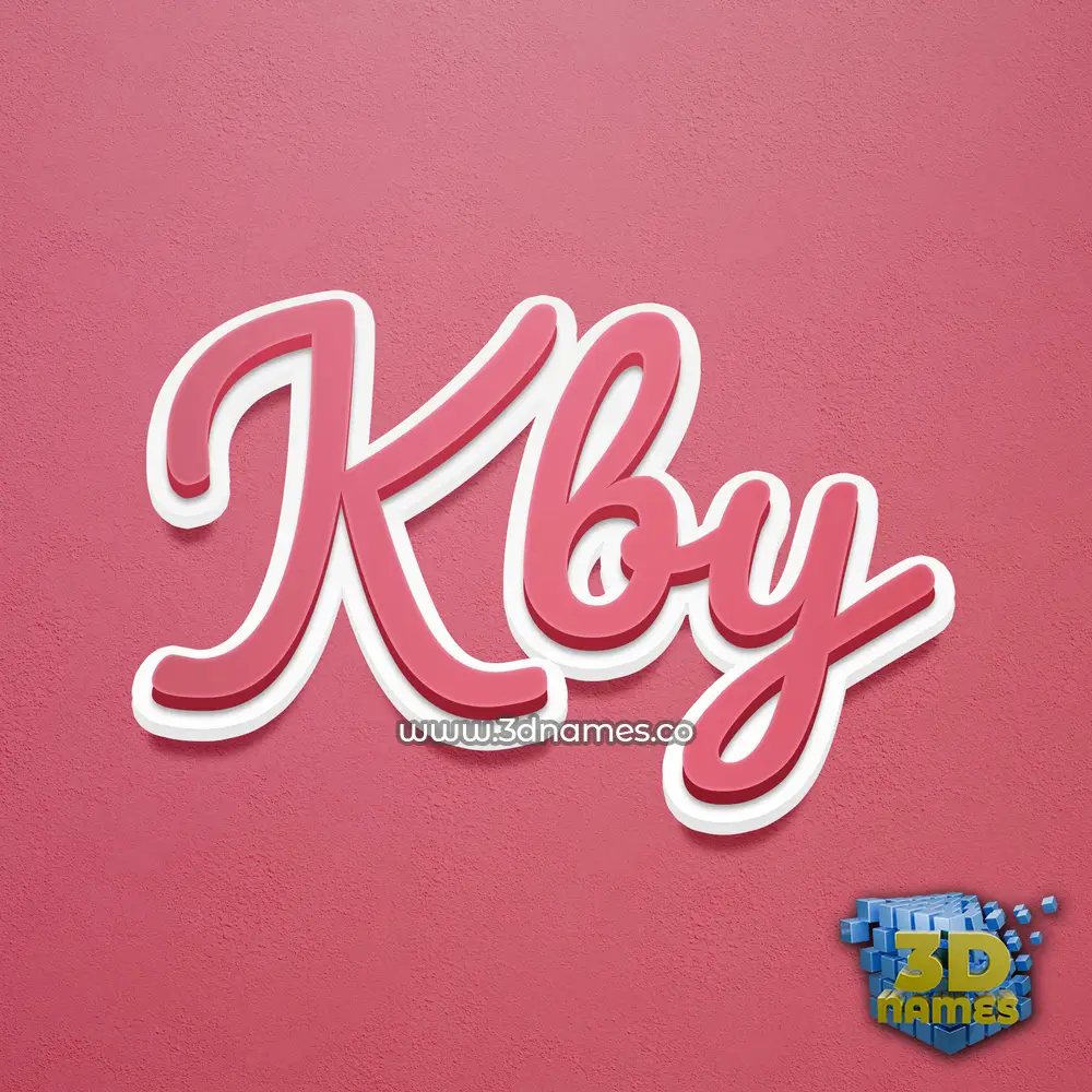 kby in Red Scribble style - 3D name wallpaper kby in Red Scribble style - 3D name wallpaper
