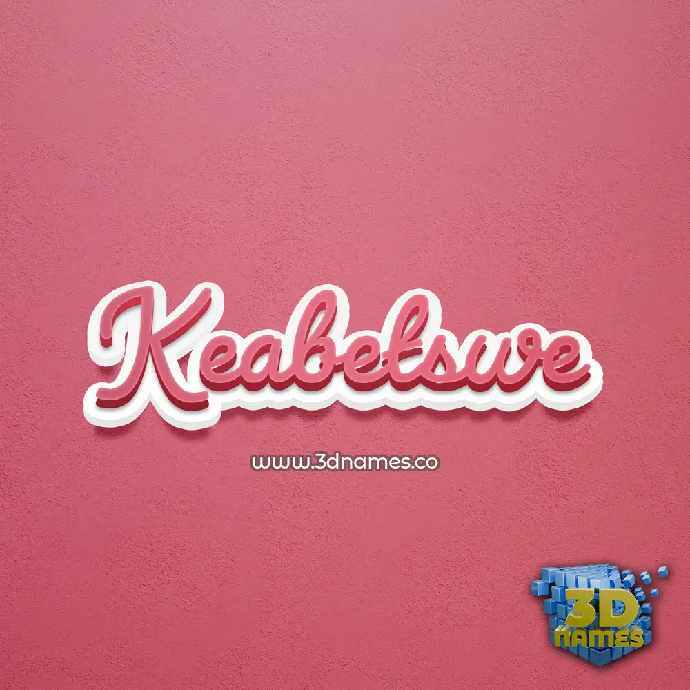 keabetswe in Red Scribble style - 3D name wallpaper