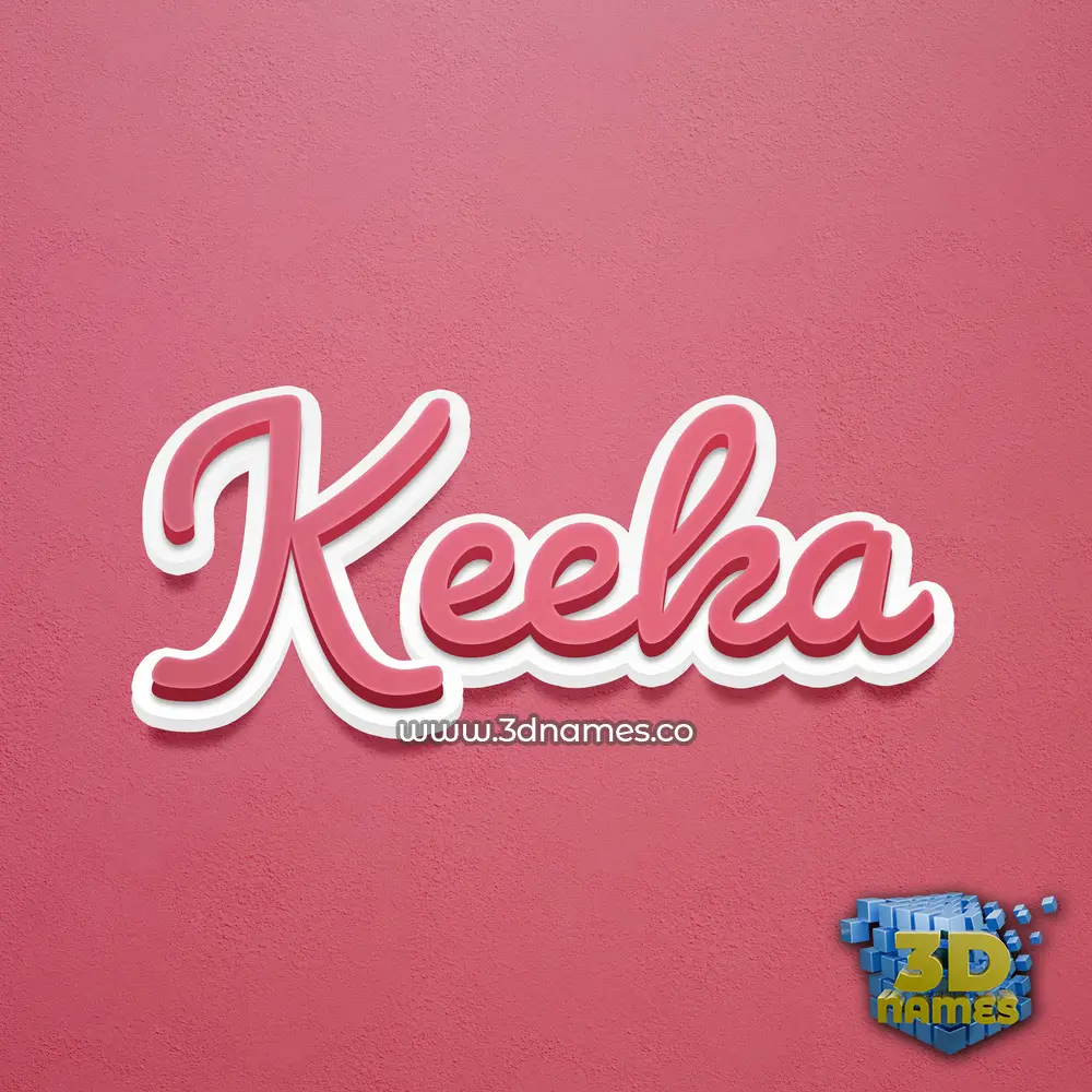 keeka in Red Scribble style - 3D name wallpaper