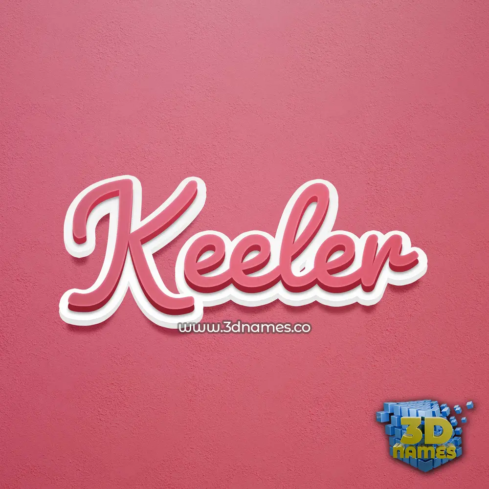 keeler in Red Scribble style - 3D name wallpaper