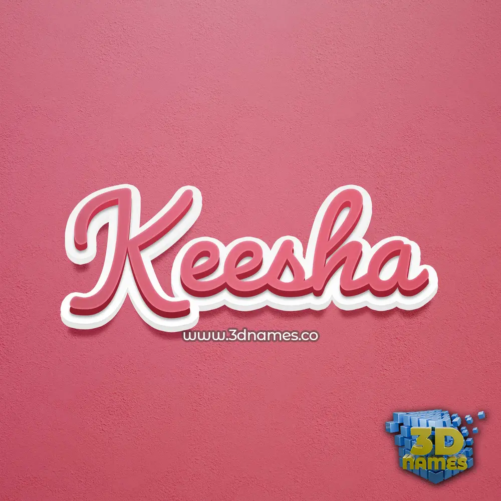 keesha in Red Scribble style - 3D name wallpaper