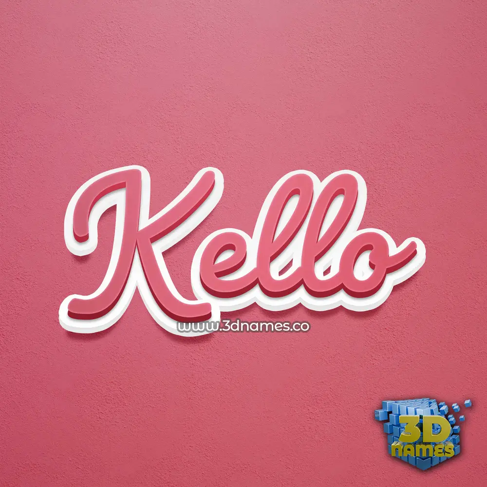 kello in Red Scribble style - 3D name wallpaper kello in Red Scribble style - 3D name wallpaper