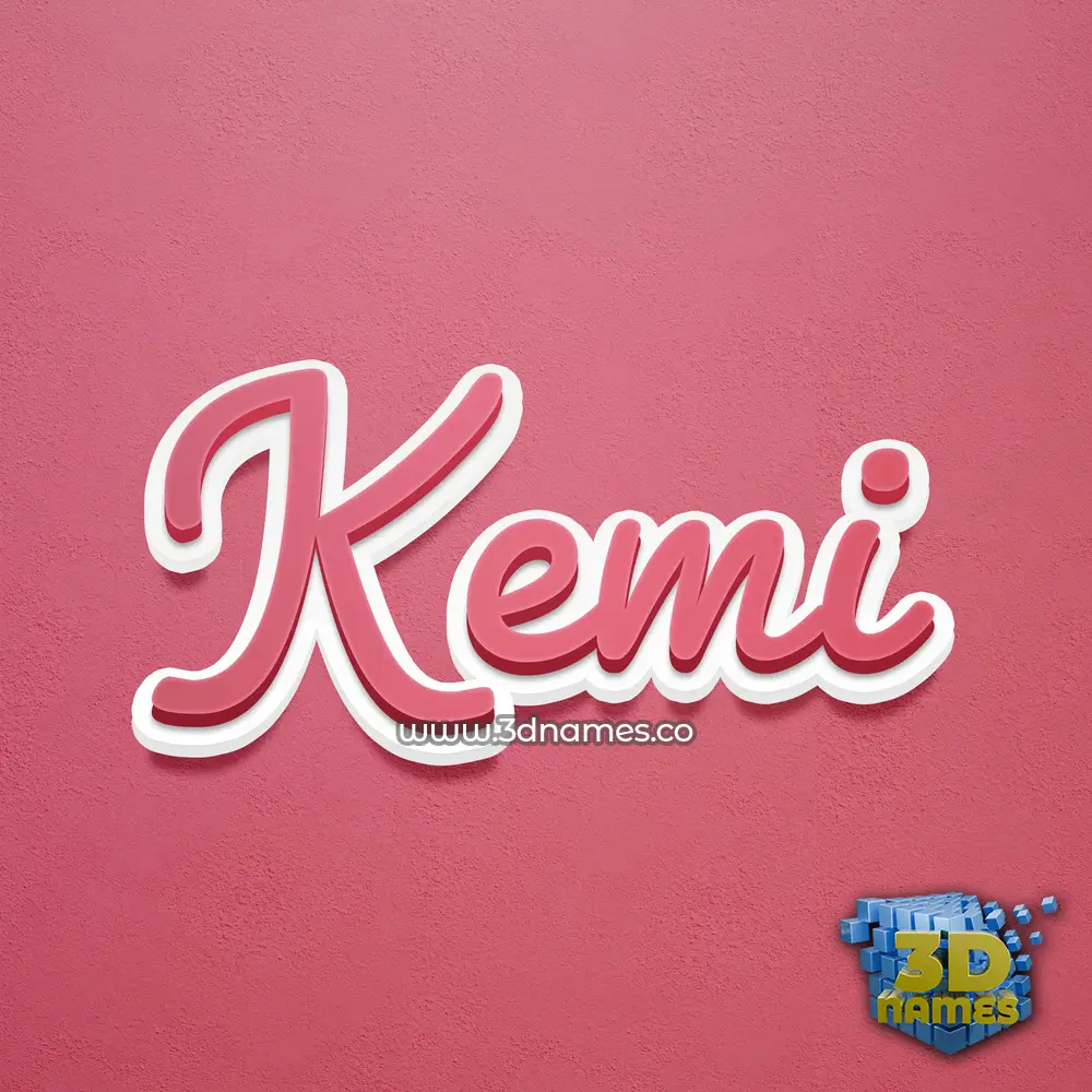 kemi in Red Scribble style - 3D name wallpaper