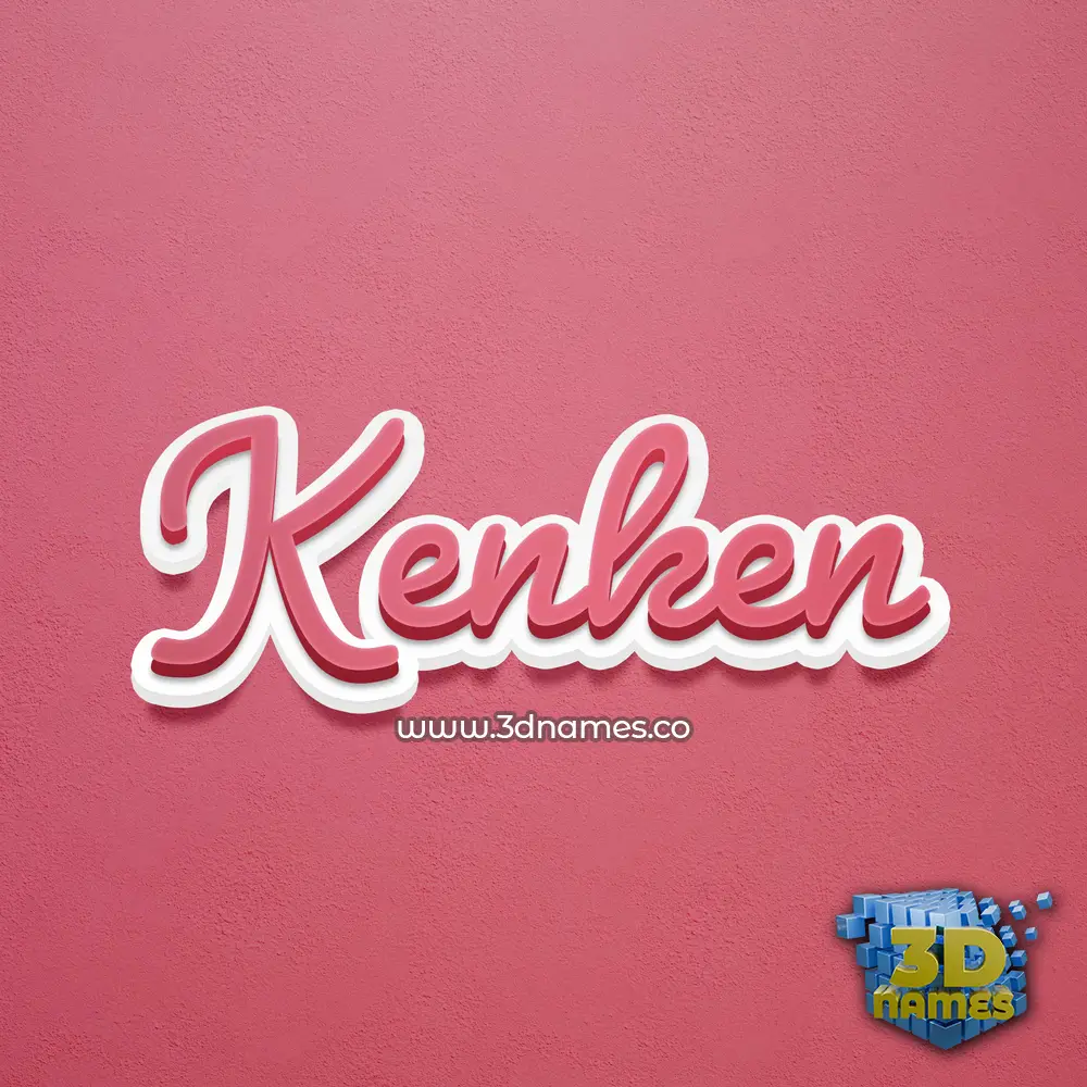 kenken in Red Scribble style - 3D name wallpaper kenken in Red Scribble style - 3D name wallpaper