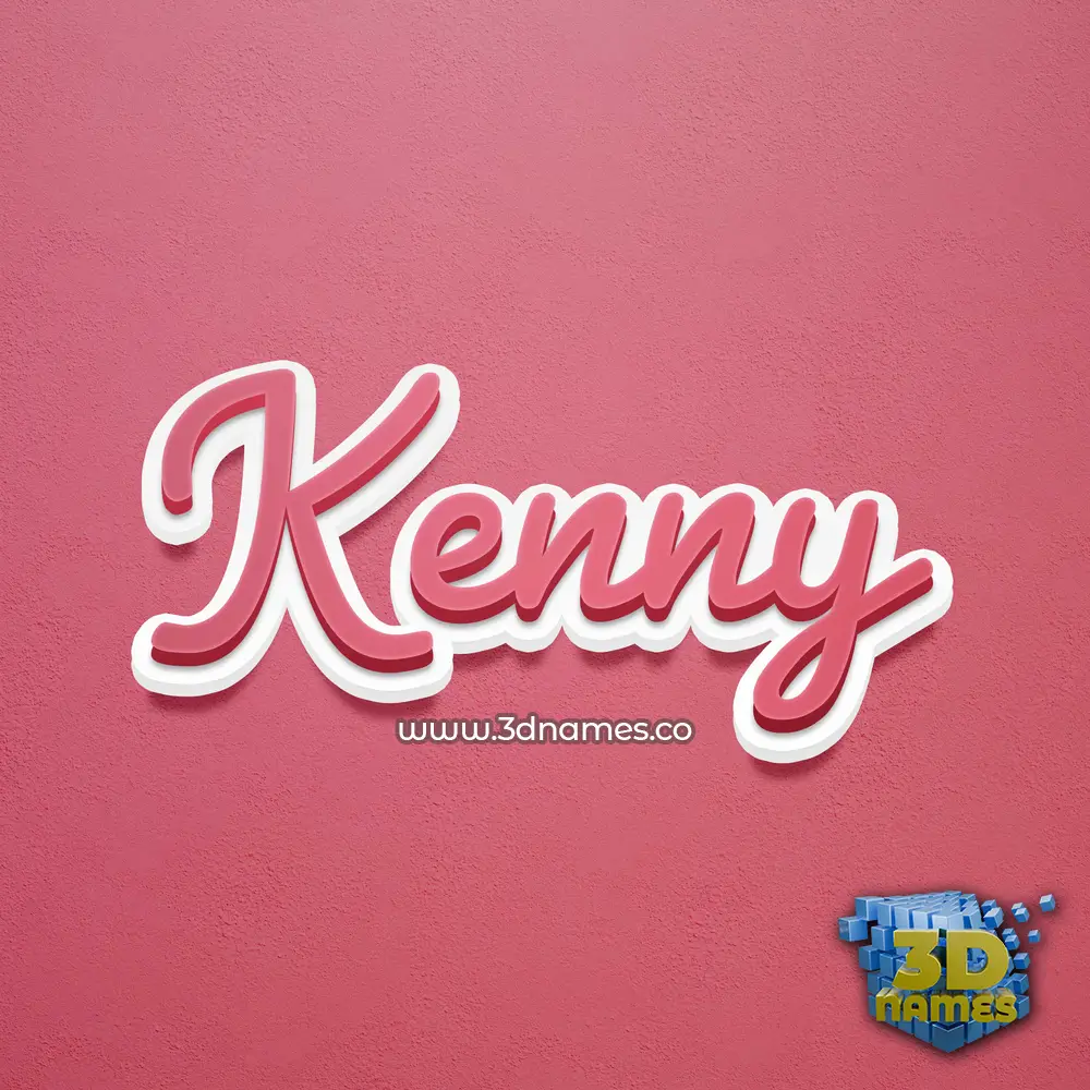 kenny in Red Scribble style - 3D name wallpaper