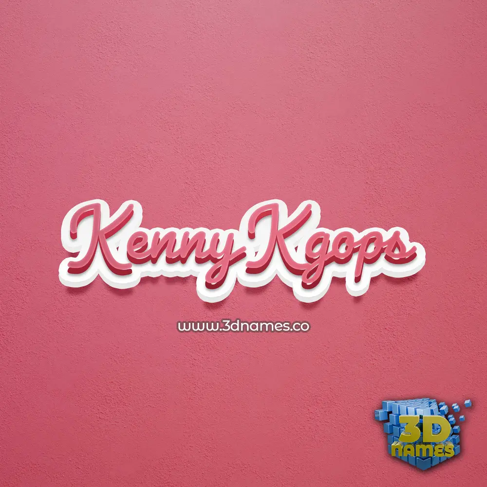 kenny kgops in Red Scribble style - 3D name wallpaper kenny kgops in Red Scribble style - 3D name wallpaper