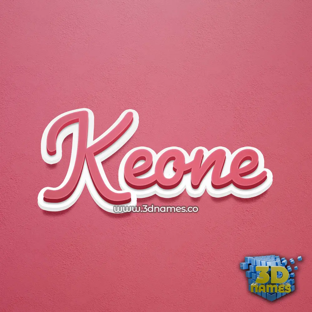 keone in Red Scribble style - 3D name wallpaper