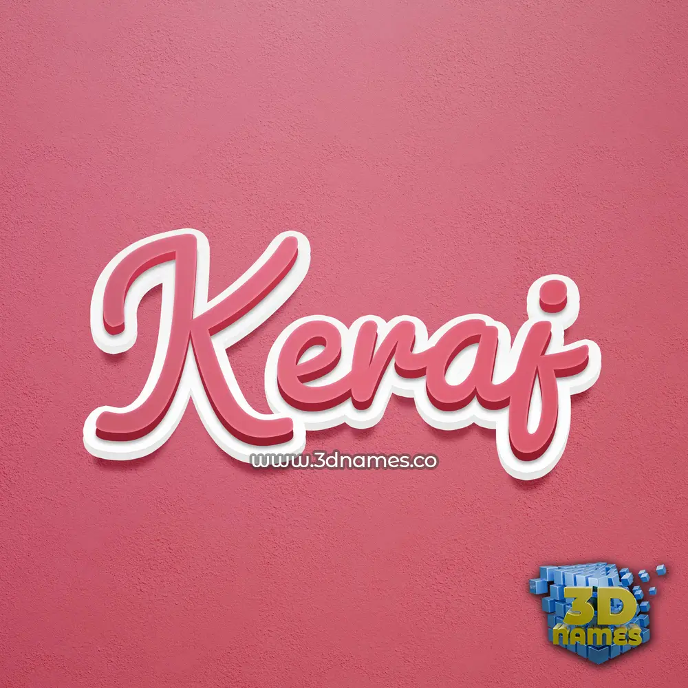keraj in Red Scribble style - 3D name wallpaper keraj in Red Scribble style - 3D name wallpaper